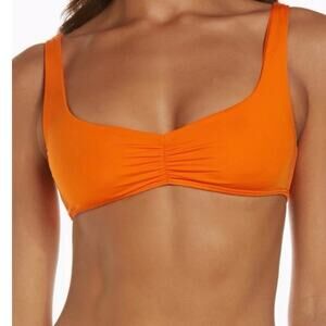 Frankie’s Bikinis Bikini Top Super Soft Orange New Retails: $95